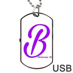 Belicious World  b  Purple Dog Tag Usb Flash (one Side) by beliciousworld