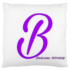 Belicious World  b  Purple Large Flano Cushion Case (two Sides)