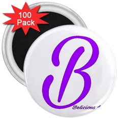 Belicious World  b  Blue 3  Magnets (100 Pack) by beliciousworld