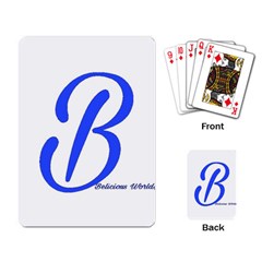 Belicious World  b  Blue Playing Card