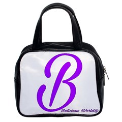 Belicious World  B  blue Classic Handbags (2 Sides)