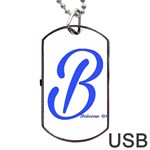 Belicious World  B  blue Dog Tag USB Flash (Two Sides) Back