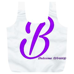 Belicious World  b  Blue Full Print Recycle Bags (l)  by beliciousworld