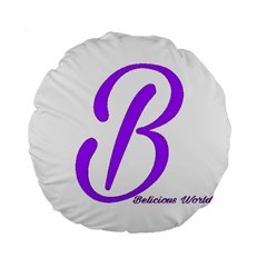 Belicious World  B  blue Standard 15  Premium Flano Round Cushions