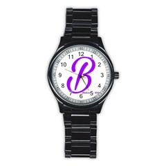 Belicious World  b  Coral Stainless Steel Round Watch