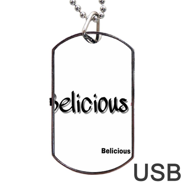 Belicious World Logo Dog Tag USB Flash (One Side)