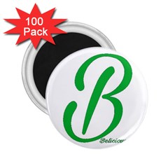 Belicious World  b  In Green 2 25  Magnets (100 Pack) 