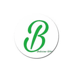 Belicious World  b  In Green Magnet 3  (round) by beliciousworld