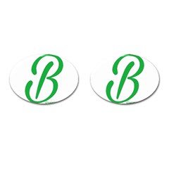 Belicious World  b  In Green Cufflinks (oval) by beliciousworld