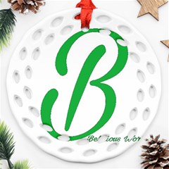 Belicious World  b  In Green Ornament (round Filigree)