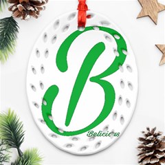 Belicious World  b  In Green Ornament (oval Filigree)