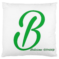 Belicious World  b  In Green Large Flano Cushion Case (one Side) by beliciousworld