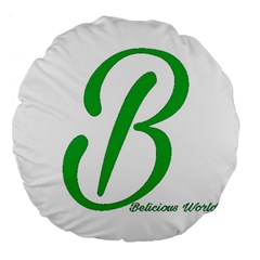 Belicious World  b  In Green Large 18  Premium Flano Round Cushions by beliciousworld