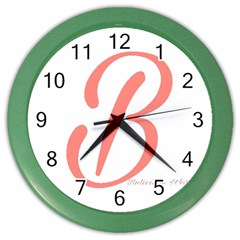 Belicious World  b  In Coral Color Wall Clocks by beliciousworld