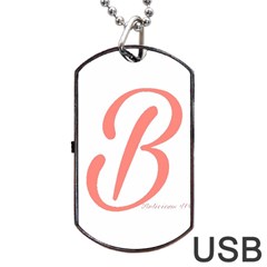 Belicious World  b  In Coral Dog Tag Usb Flash (one Side) by beliciousworld