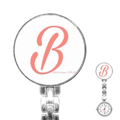 Belicious World  b  In Coral Stainless Steel Nurses Watch