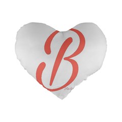 Belicious World  b  In Coral Standard 16  Premium Flano Heart Shape Cushions