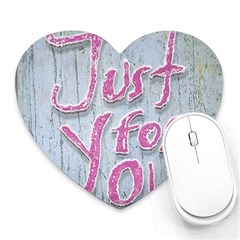 Letters Quotes Grunge Style Design Heart Mousepads by dflcprints