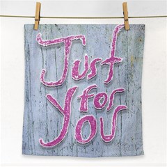 Letters Quotes Grunge Style Design Face Towel by dflcprints