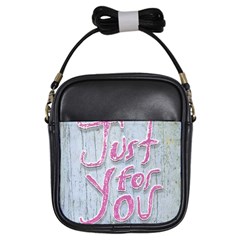 Letters Quotes Grunge Style Design Girls Sling Bags by dflcprints