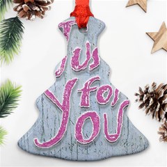 Letters Quotes Grunge Style Design Christmas Tree Ornament (two Sides) by dflcprints