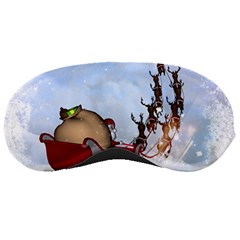 Christmas, Santa Claus With Reindeer Sleeping Masks by FantasyWorld7