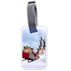 Christmas, Santa Claus With Reindeer Luggage Tags (one Side)  by FantasyWorld7