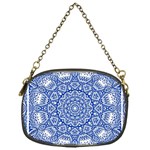 Blue Mandala Art Pattern Chain Purses (One Side)  Front