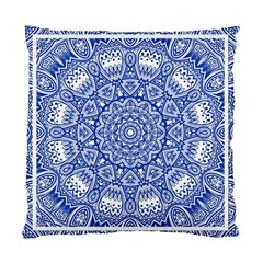 Blue Mandala Art Pattern Standard Cushion Case (two Sides) by paulaoliveiradesign