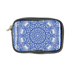 Blue Mandala Art Pattern Coin Purse by paulaoliveiradesign