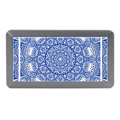 Blue Mandala Art Pattern Memory Card Reader (mini) by paulaoliveiradesign