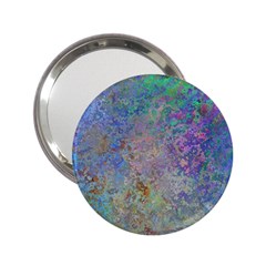 Colorful Pattern Blue And Purple Colormix 2 25  Handbag Mirrors by paulaoliveiradesign