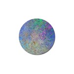 Colorful Pattern Blue and Purple Colormix Golf Ball Marker Front