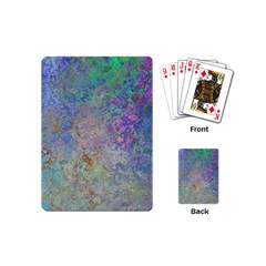 Colorful Pattern Blue And Purple Colormix Playing Cards (mini)  by paulaoliveiradesign