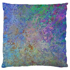 Colorful Pattern Blue And Purple Colormix Large Cushion Case (two Sides) by paulaoliveiradesign