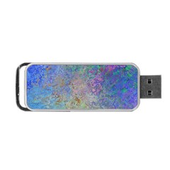 Colorful Pattern Blue And Purple Colormix Portable Usb Flash (two Sides) by paulaoliveiradesign