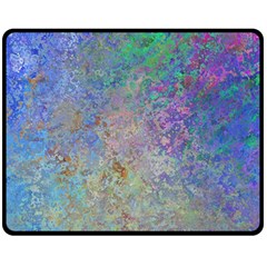 Colorful Pattern Blue And Purple Colormix Double Sided Fleece Blanket (medium) 