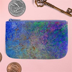 Colorful Pattern Blue And Purple Colormix Large Coin Purse by paulaoliveiradesign