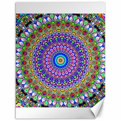 Colorful Purple Green Mandala Pattern Canvas 18  X 24  