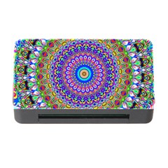 Colorful Purple Green Mandala Pattern Memory Card Reader With Cf by paulaoliveiradesign