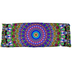 Colorful Purple Green Mandala Pattern Body Pillow Case Dakimakura (two Sides) by paulaoliveiradesign