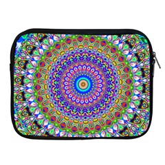 Colorful Purple Green Mandala Pattern Apple Ipad 2/3/4 Zipper Cases by paulaoliveiradesign