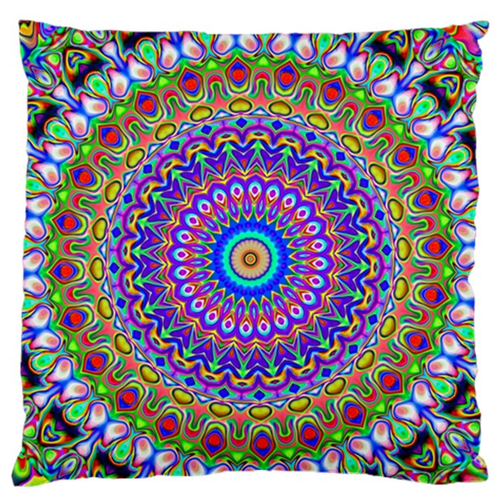 Colorful purple green mandala pattern Standard Flano Cushion Case (Two Sides)