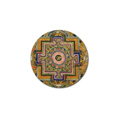 Asian Art Mandala Colorful Tibet Pattern Golf Ball Marker (4 Pack) by paulaoliveiradesign