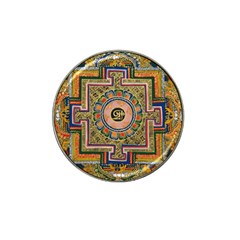 Asian Art Mandala Colorful Tibet Pattern Hat Clip Ball Marker (4 Pack)