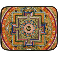 Asian Art Mandala Colorful Tibet Pattern Fleece Blanket (mini) by paulaoliveiradesign