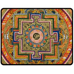 Asian Art Mandala Colorful Tibet Pattern Fleece Blanket (medium)  by paulaoliveiradesign