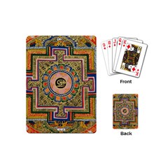 Asian Art Mandala Colorful Tibet Pattern Playing Cards (mini)  by paulaoliveiradesign