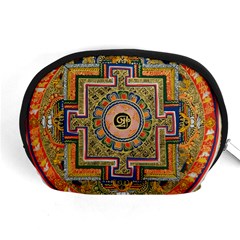 Asian Art Mandala Colorful Tibet Pattern Accessory Pouches (medium)  by paulaoliveiradesign