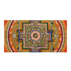 Asian Art Mandala Colorful Tibet Pattern Satin Wrap by paulaoliveiradesign